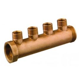 001007DB-2 Collector messing 2-weg ¾" x ½" bi-/bu draad.