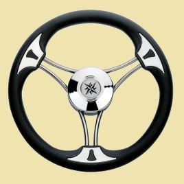 068715 Model „23“ RVS stuurwiel - kleur zwart. 