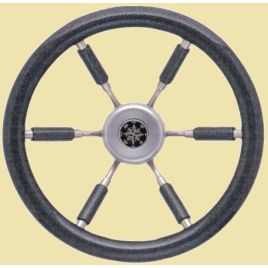 062123 'Leader Elegant' carbon look RVS stuurwiel.