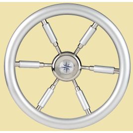 062137 'Leader Silver' RVS silver look stuurwiel.