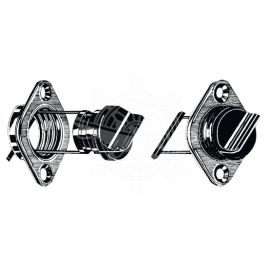 18.538.00 Lensplug verchroomd messing 52 x 35 mm.