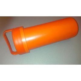 Waterdichte kunststof koker met deksel. Oranje.