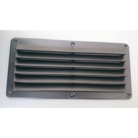 53.301.05 Zwart nylon ventilatierooster 260 x 125 mm (lxb).