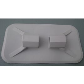 SSL250210 Universele basis patch zonder roeidolpen (lichtgrijs) voor rubberboten van PVC.  