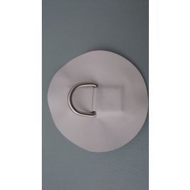 02-031066WH Suzumar/Nimarine RVS D-ring (klein) met patch - afm. Ø 128 mm.