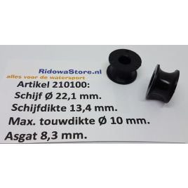 210100 Nylon schijf Ø22,1 x 13,4 mm dikte.