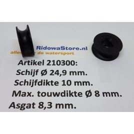 210300 Nylon schijf Ø24,9 x 10 mm dikte.