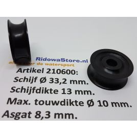 210600 Nylon schijf Ø33,2 x 13 mm dikte.
