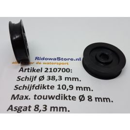 210700 Nylon schijf Ø38,8 x 10,3 mm dikte.