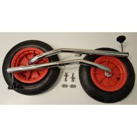 O0800080 Allpa vaste strandwielen voor rubberboot. 150 kg.