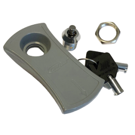 484170 Slot om de deuren en luiken af te sluiten. Grijs.