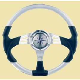 062146 'Siren' zilver aluminium stuurwiel. 