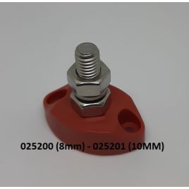 025200 Geïsoleerde aansluitbout rood 8mm.