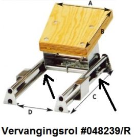 048239/R Vervangingsrol voor motorbracket RVS 048239.