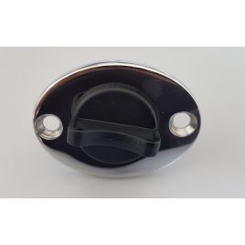 078710 RVS Lensplug met kunststof schroefplug. Ø 25 mm.