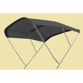 080174/Z Zonnetent 'Biminox' zwart. Afm. 230x230x145cm (bxlxh).