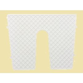 1645324 Spiegelbeschermplaat. Wit. 442/385 x 355 x 6,5 mm.