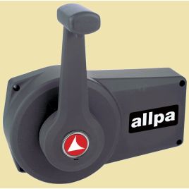 35152 Allpa schakelkast A90 zwart met interlock voor zijmontage.