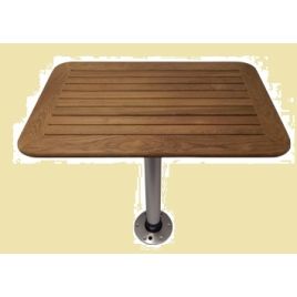 369092 Set teakhouten tafelblad 700x450mm met poot.