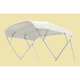 380370 Zonnetent 'Flyinox' wit. Afm. 170x252x156cm (bxlxh). 