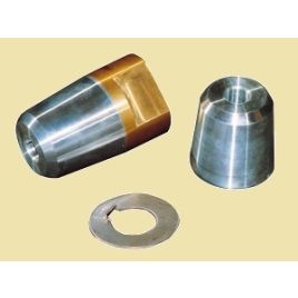 465055 Set dopmoer met zinkanode en RVS borgring voor as Ø55.