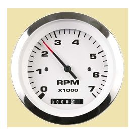 63533F Set snelheidsmeter 12V Ø3" met pitot 50kn. RVS/wit.