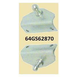 64GS62870 RVS bracket laag 90º 10mm ballstud lengte 51 mm (2 per kit).