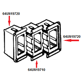 64UN19710 Montageframe voor Sierra Contura schakelaar, midden.