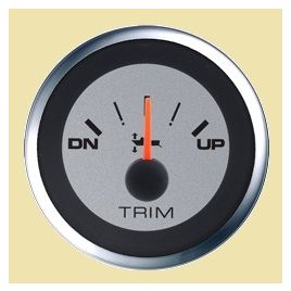 65547SSFE Trimmeter 12V Ø2" voor Evinrude/Johnson (OMC). RVS/grijs.