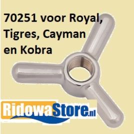 70251 Losse RVS 3-spaaksmoer/vleugelmoer #317.