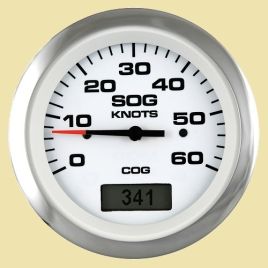 781387PDFE GPS snelheidsmeter (Ø3"). 30 kn. Lido Pro. Wit.