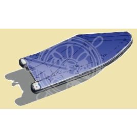 66.514.00 Afdekzeil voor rubberboot 490/520 cm met spitse boeg. 