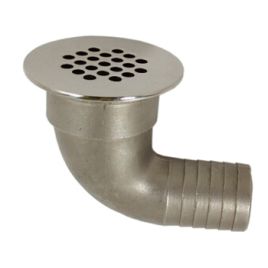 078687 RVS afvoer 90º. Slangtule Ø25mm.