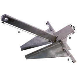 010250 Danforth verzinkt plaatanker - 25,0 kg.