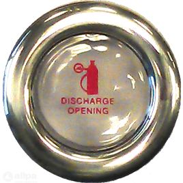 078945 Blusopening met breekglas. 70x50x29 mm.