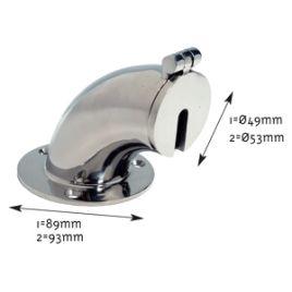 072601 Dekdoorvoer RVS voor ketting tot 13 mm.