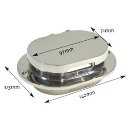 072635 Dekdoorvoer RVS voor lijnen en ketting.