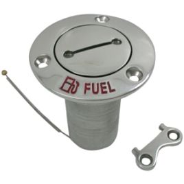 078220 Dekvuldop RVS 'FUEL' - slangaansluiting Ø 38 mm - rechte inbouw.