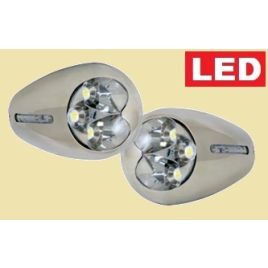025160 Set Power LED Hull Light opbouw RVS 12V.