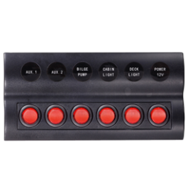 L0611186 Schakelpaneel 12V Auto Fuse 6 schakelaars.