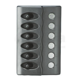 L0612056 ABS 12V spatwaterdicht schakelpaneel 6 schakelaars.