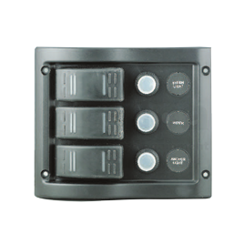 L0680013 Schakelpaneel 12V, Auto Fuse, 3 schakelaars, ABS.