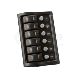 L0680016 Schakelpaneel 12V, Auto Fuse, 6 schakelaars, ABS.