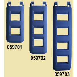 059697 Ladderfender 3-treeds zwart 250x120x750mm.