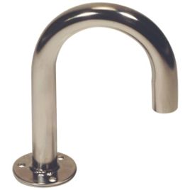 048050 Gebogen kabeldoorvoer RVS. 