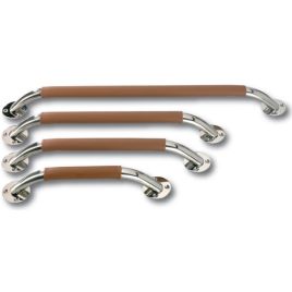 73106860 Handreling Goïot RVS met lederen overtrek - lengte 380 mm. 
