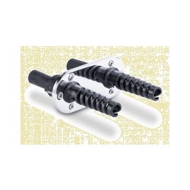 HO7200 Schotdoorvoer dubbele leiding, RVS montageplaat.