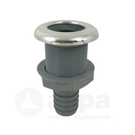 078920 Huiddoorvoer met slangtule Ø13mm en RVS flens. 