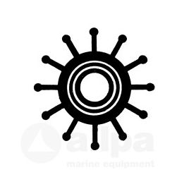 (Imp2) 500107 Impeller - 12 blad - afm. Ø 14,29 x 57 x 31,6.