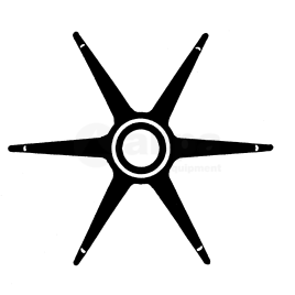 (Imp5) 500301 Impeller - 6 blad - afm. Ø 22,4 x 89 x 32,5.